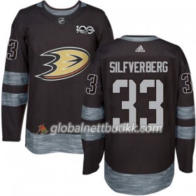 Anaheim Ducks Hockeydrakt Jakob Silfverberg 33 1917-2017 100th Anniversary Svart Adidas Authentic - Herre